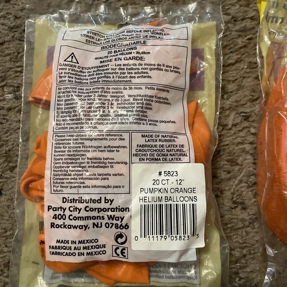 NEW Lot Of Party City Orange 12